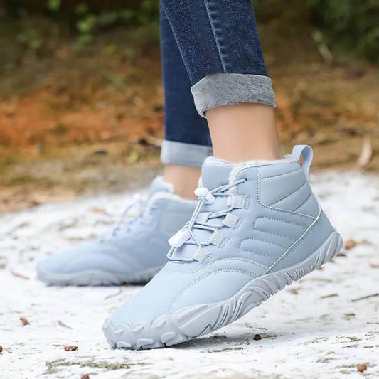 Wasserfeste Damen-Barfußschuhe für den Winter (Testsieger) - Fleece-Innenfutter, große Zehenbox, schmerzfrei