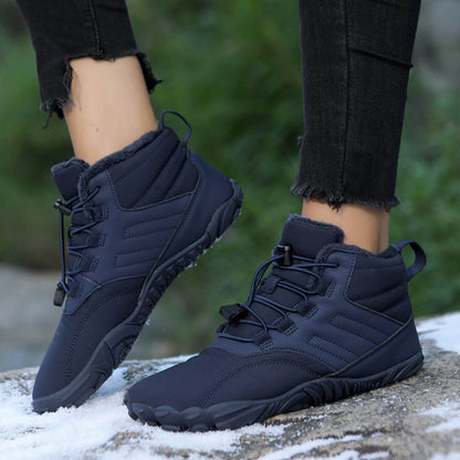 Wasserfeste Damen-Barfußschuhe für den Winter (Testsieger) - Fleece-Innenfutter, große Zehenbox, schmerzfrei