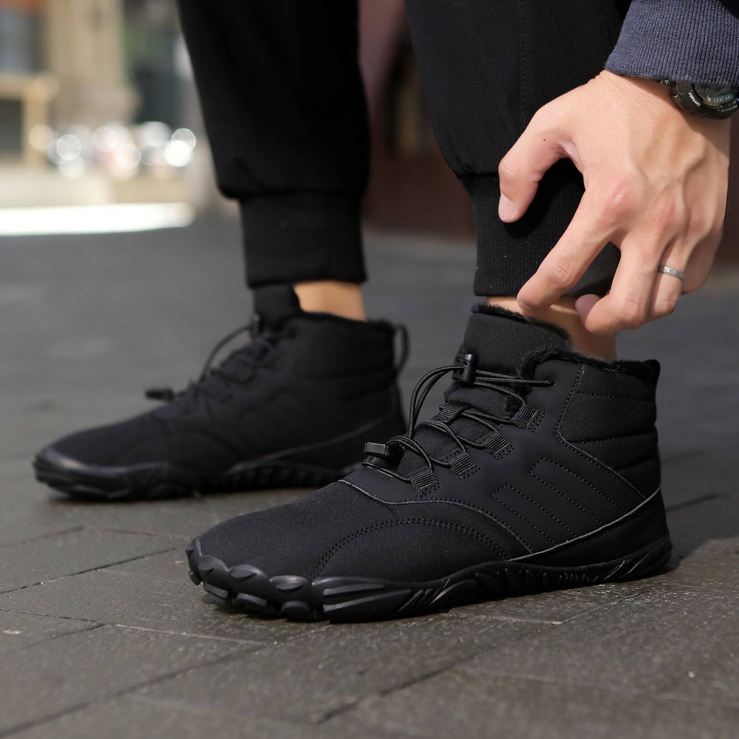 Wasserfeste Damen-Barfußschuhe für den Winter (Testsieger) - Fleece-Innenfutter, große Zehenbox, schmerzfrei