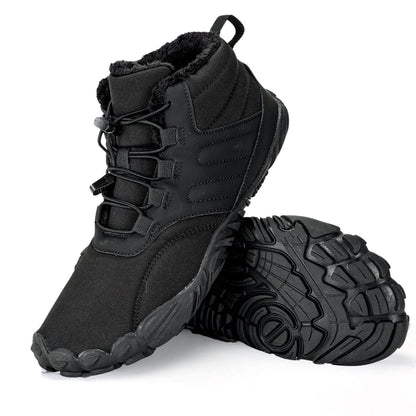 Wasserfeste Damen-Barfußschuhe für den Winter (Testsieger) - Fleece-Innenfutter, große Zehenbox, schmerzfrei