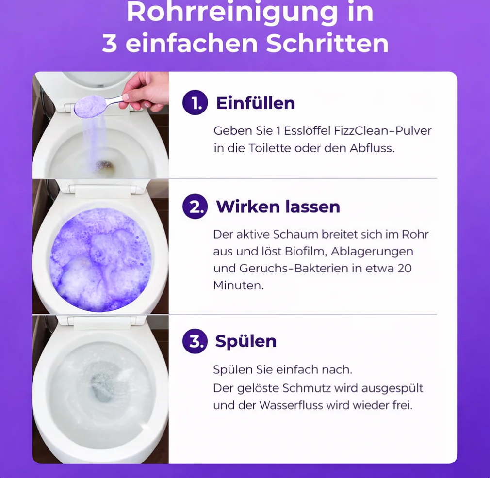Fizzclean - WC-Reiniger – Toilettenreiniger ohne Schrubben