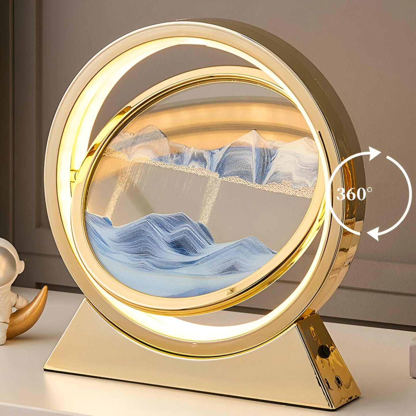 Sands of Time - Sand Art LED Tischlampe - Rotierende Sand Art Lampe