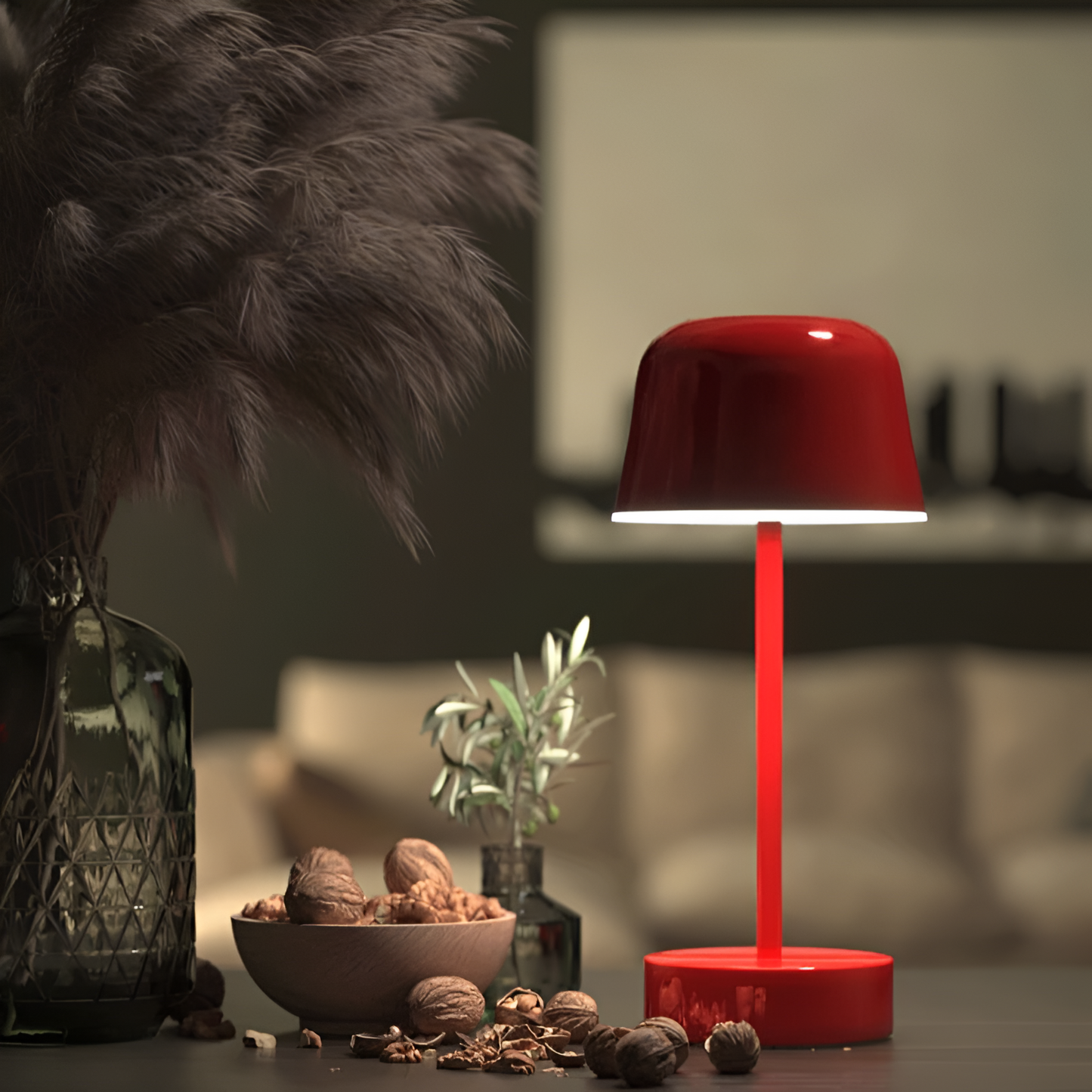Bunte LED-Tischlampe im Retro-Design, kabellos, USB