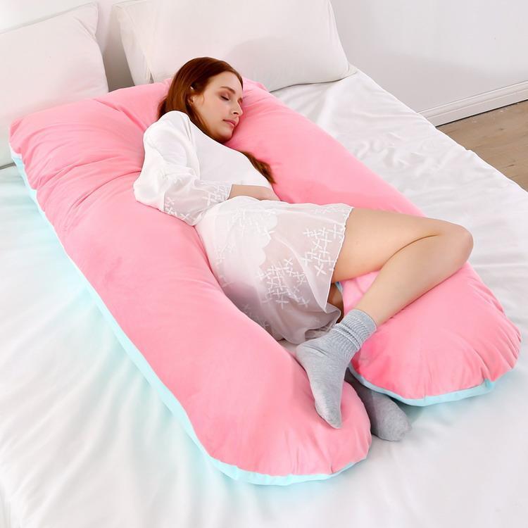 Das originale Schlaftherapie-Kissen - das kuscheligste Kissen der Welt - hilft Dir, schneller einzuschlafen, rosa - hellblau