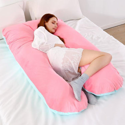 Das originale Schlaftherapie-Kissen - das kuscheligste Kissen der Welt - hilft Dir, schneller einzuschlafen, rosa - hellblau