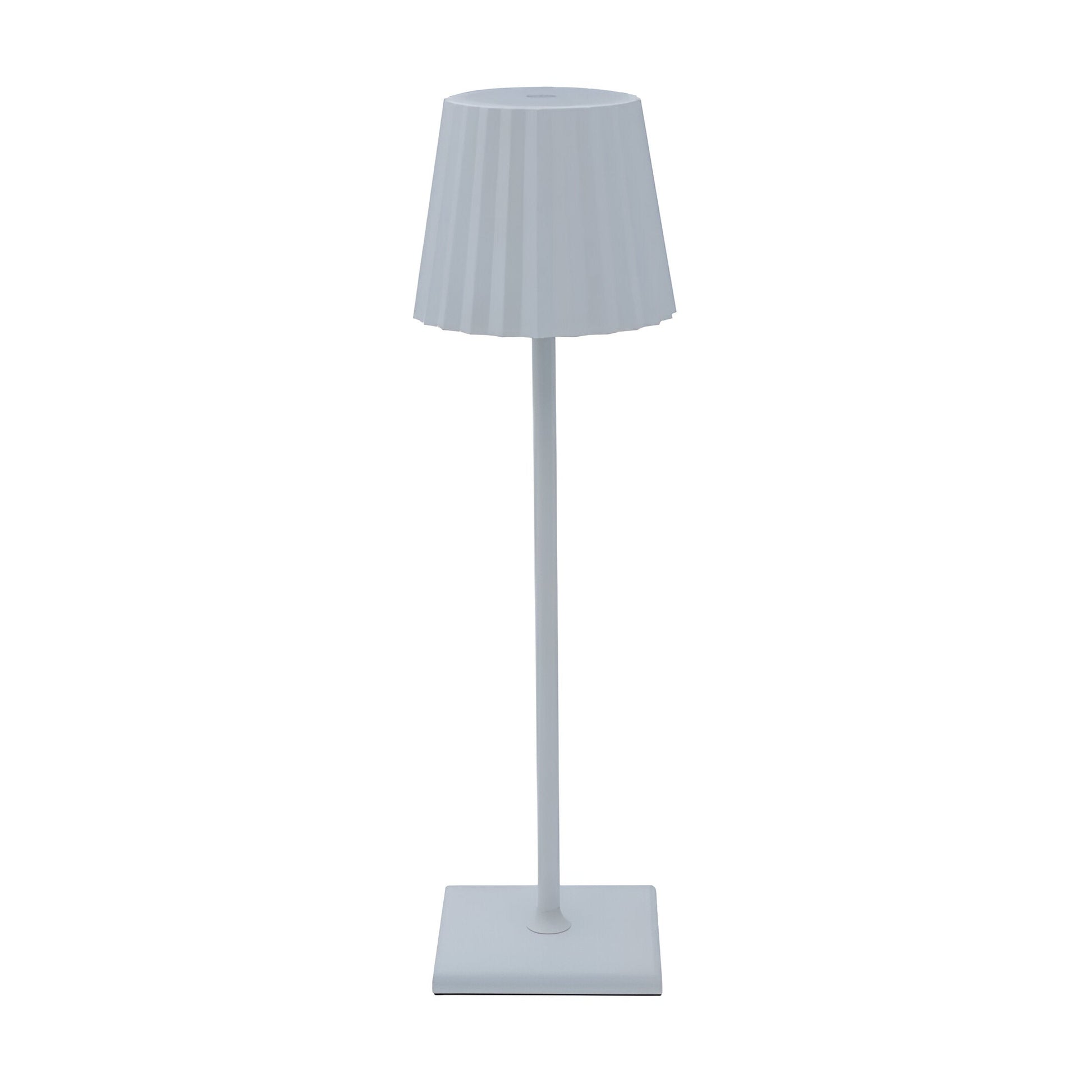 Kaufladen_LuminaTouch - wasserdichte, wiederaufladbare, kabellose, dimmbare LED-Tischlampe | Für drinnen und draußen geeignet | 3000K Warmweiß Licht | Designer + weiß 3