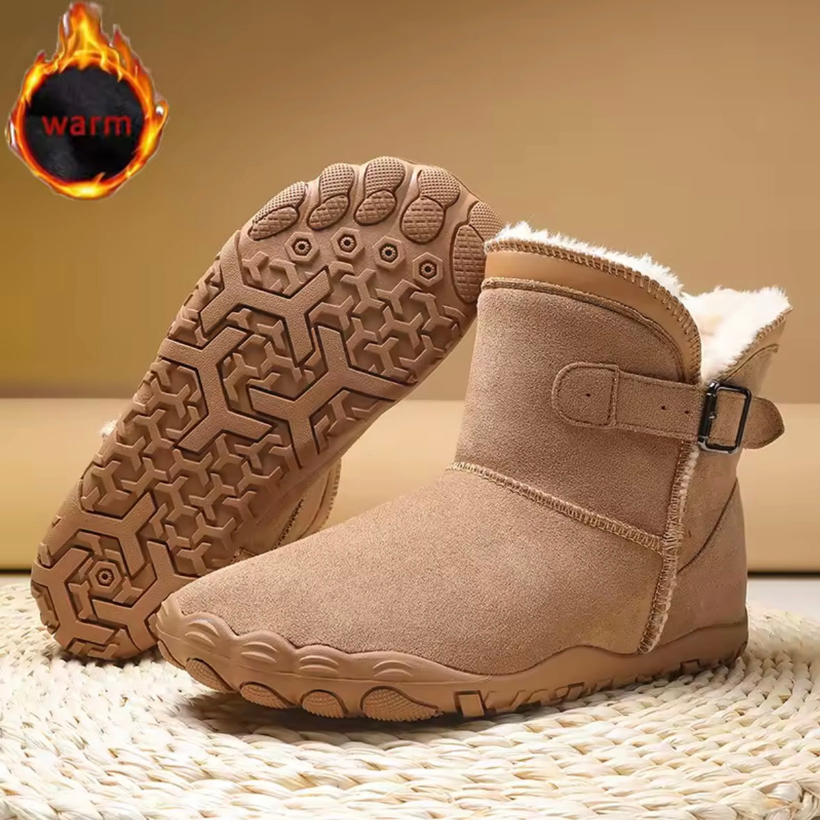 Winter-Barfußboots mit dickem Innenfutter