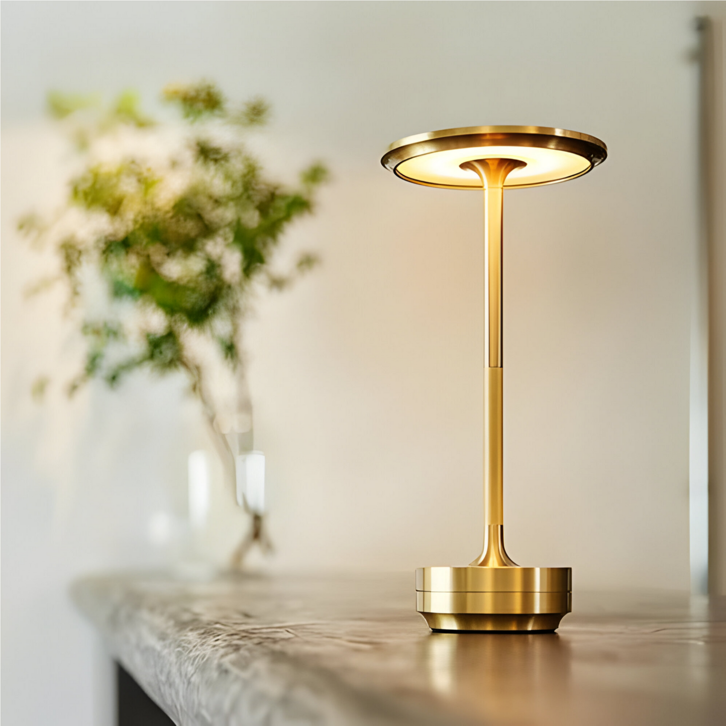 LumaLight Kabellose Design-Lampe: USB-aufladbare, berührungsgesteuerte Tischlampe für Stimmungsbeleuchtung"