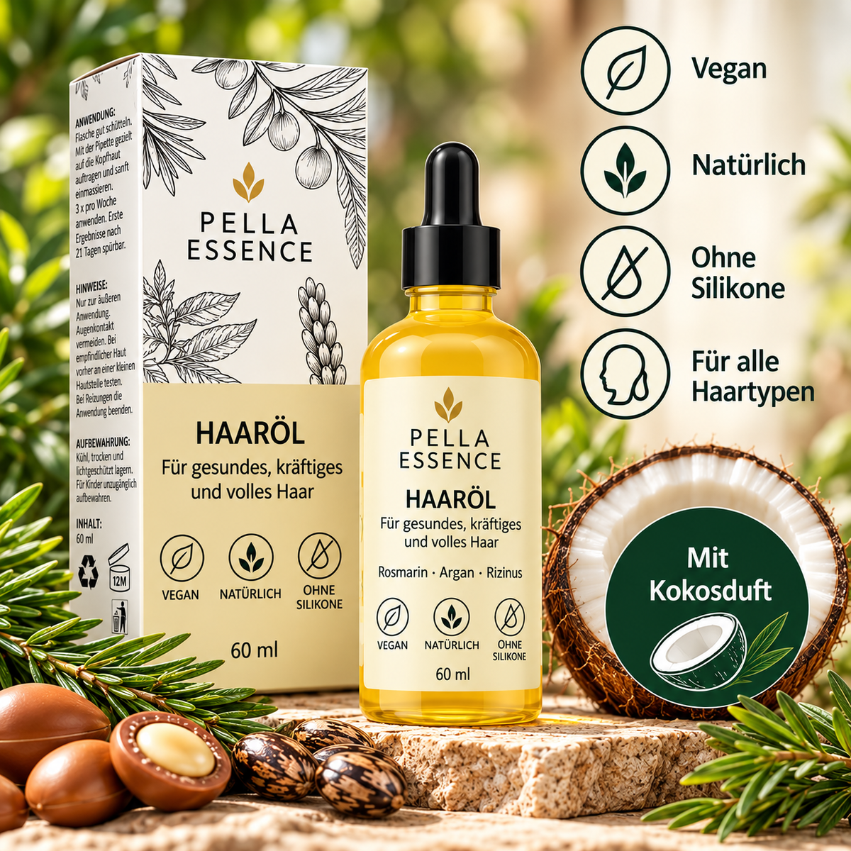 Pella Essence  - Veganes Haaröl für schnelles Wachstum