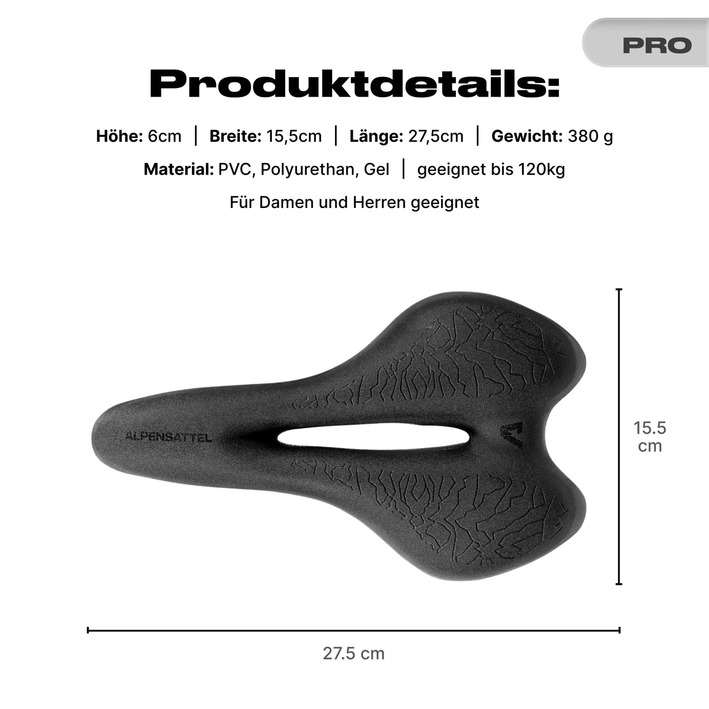 Alpensattel 3.0 Sport PRO - Alpensattel.de