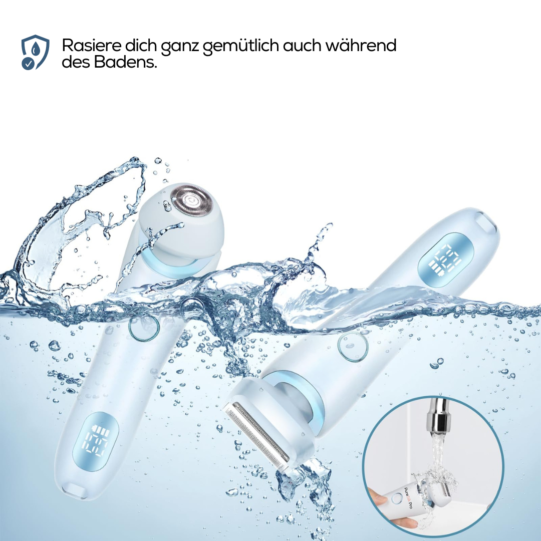 pureskinpro-blue, PureSkin PRO wasserdichter Damen-Rasierer für seidig glatte Haut - schmerzfrei, nass & trocken_lieblingsladen.43.png