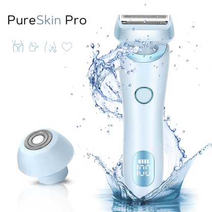 pureskinpro-blue, PureSkin PRO wasserdichter Damen-Rasierer für seidig glatte Haut - schmerzfrei, nass & trocken_lieblingsladen_44.png