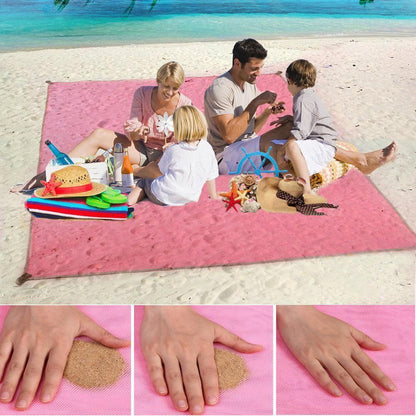 sandfreie strandmatte rosa