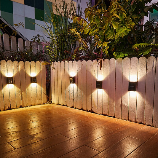 Kabellose LED Solar Wandleuchten Deluxe - Schaffen Sie Die Perfekte Atmosphäre In Ihrem Garten! - (1+1 GRATIS!)