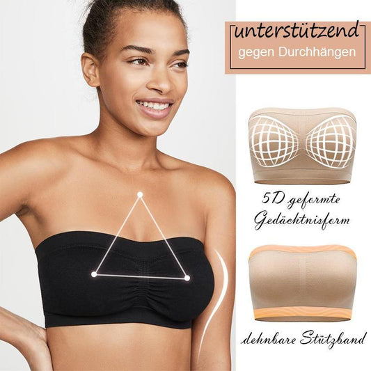 Nahtloses Bandeau / rutschfester BH_schwarz