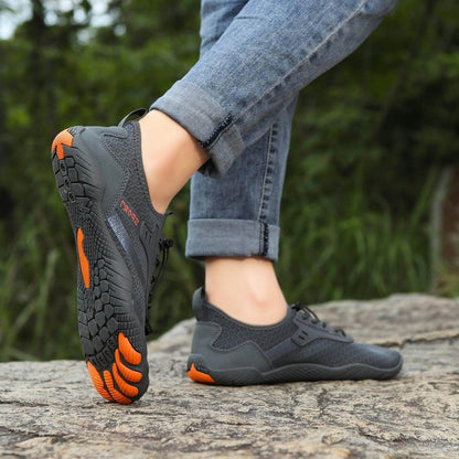Unisex-Barfußschuhe "Feel Pro" - große Zehenfreiheit, gesund &amp; komfortabel - nie wieder Schmerzen, Blasen oder Schwellungen_grau