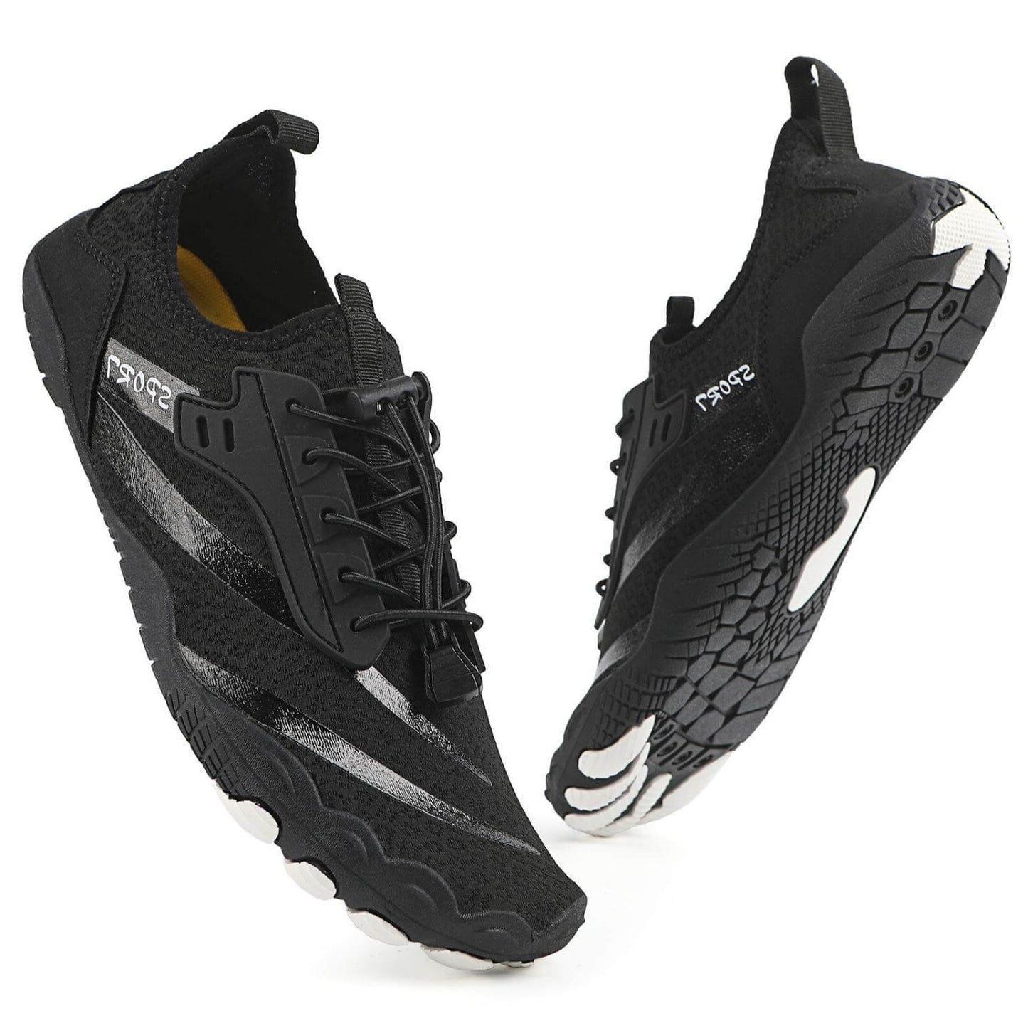 Unisex-Barfußschuhe "Feel Pro" - große Zehenfreiheit, gesund &amp; komfortabel - nie wieder Schmerzen, Blasen oder Schwellungen_schwarz