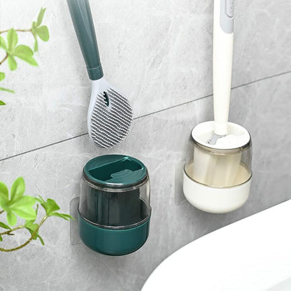 Hygienische Toilettenbürste mit Seifenspender für schnelle Reinigung - stilvoll, hochwertig & langlebig