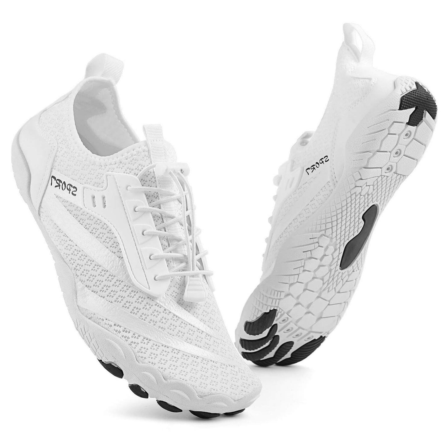 Unisex-Barfußschuhe "Feel Pro" - große Zehenfreiheit, gesund &amp; komfortabel - nie wieder Schmerzen, Blasen oder Schwellungen_weiß 2