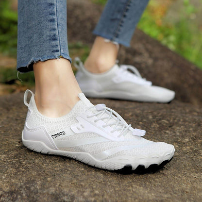 Unisex-Barfußschuhe "Feel Pro" - große Zehenfreiheit, gesund &amp; komfortabel - nie wieder Schmerzen, Blasen oder Schwellungen_weiß