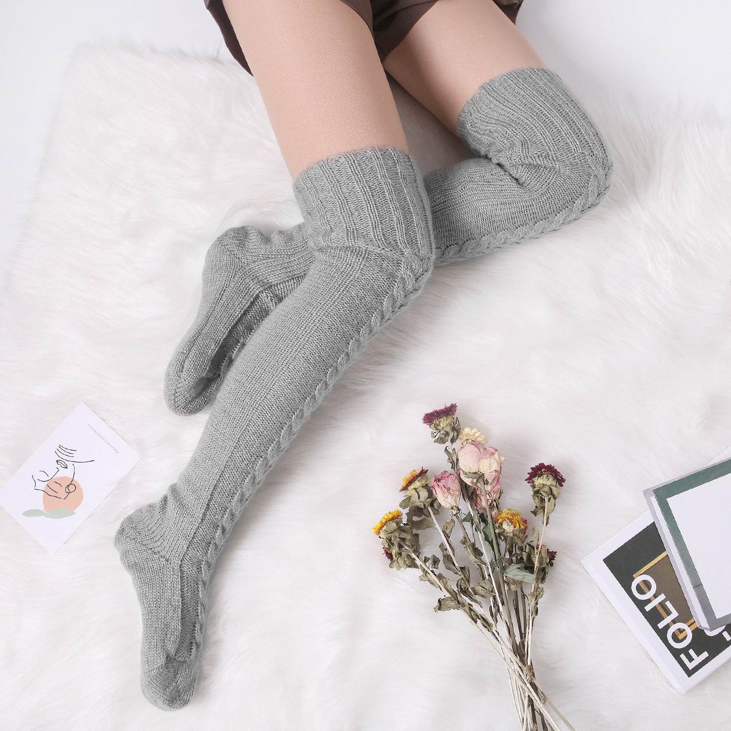 (1+1 Gratis) Overknee Kuschel Wintersocken - Warme Füße für kalte Tage!