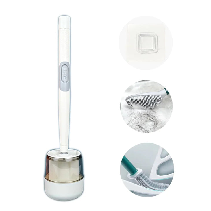 Hygienische Toilettenbürste mit Seifenspender für schnelle Reinigung - stilvoll, hochwertig & langlebig