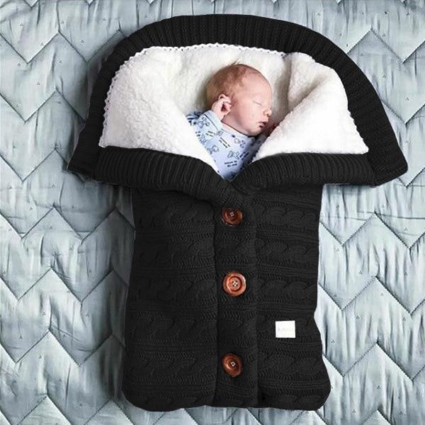 Babyweicher Schlafsack Wolke 7 schwarz