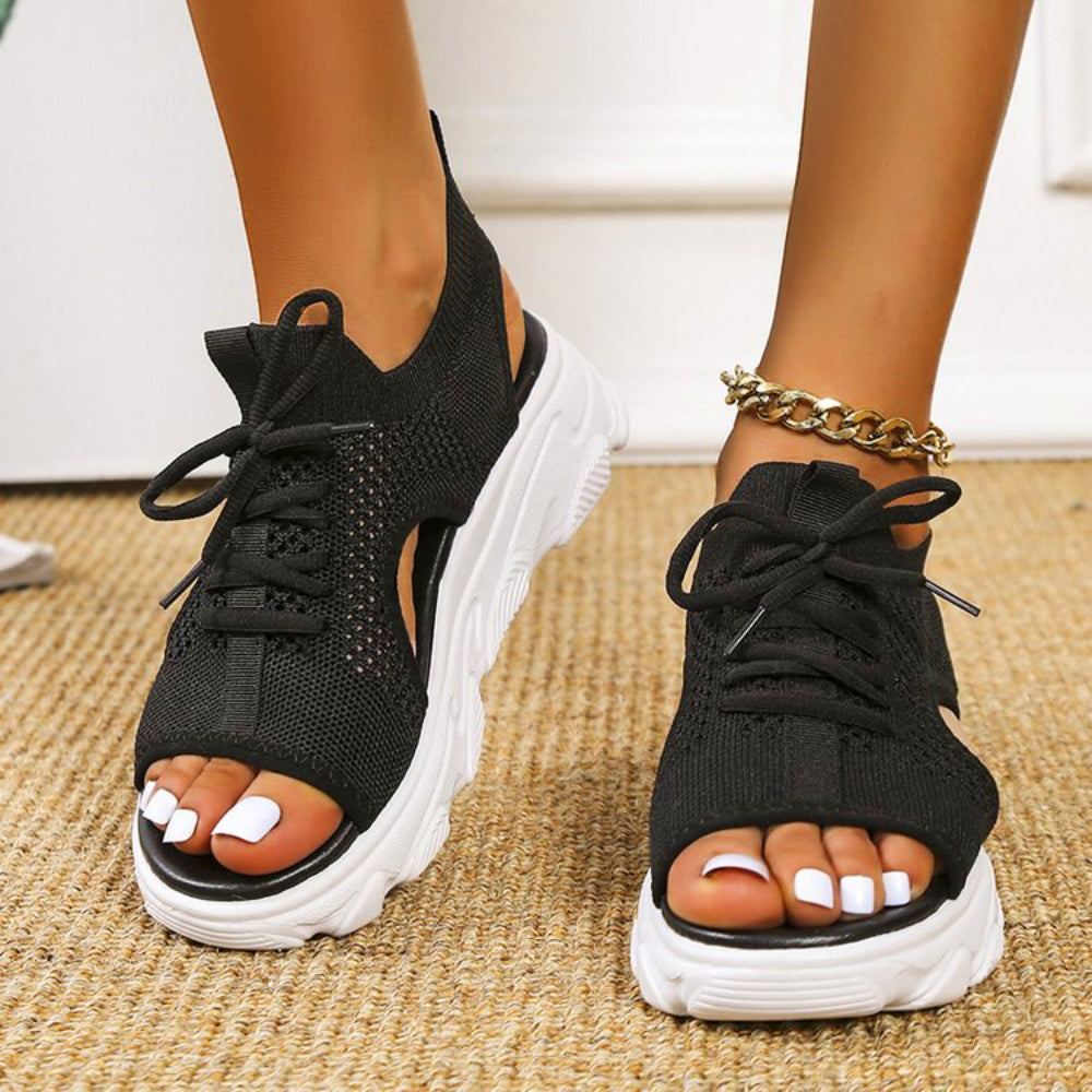 Bequeme orthopädische Sandalen - bei Polyneuropathie in den Füßen & Hallux Valgus, schwarz 2