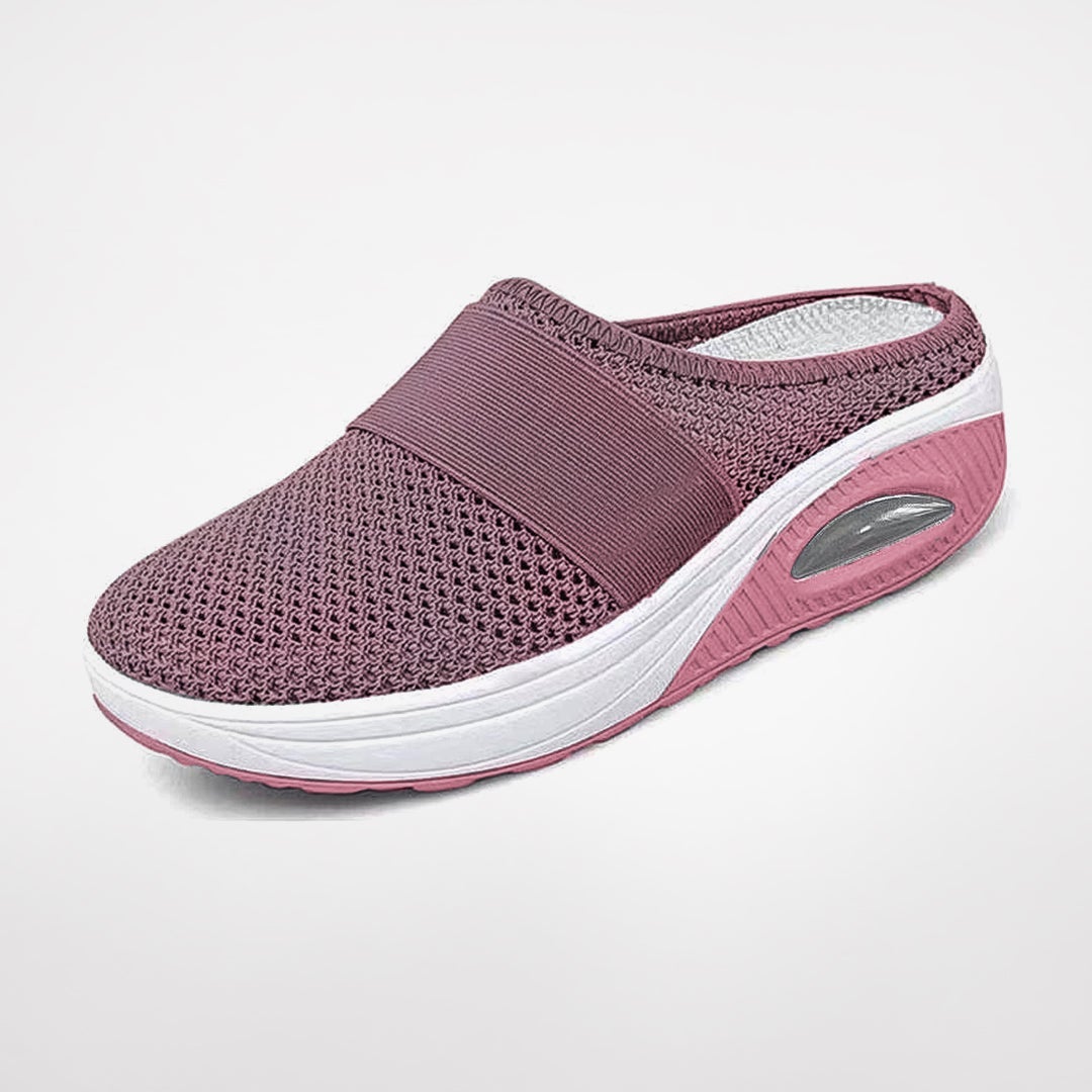 Orthopädische Komfort-Hausschuhe - stilvoll, rutschfest, unterstützend für Fußgewölbe_rosa