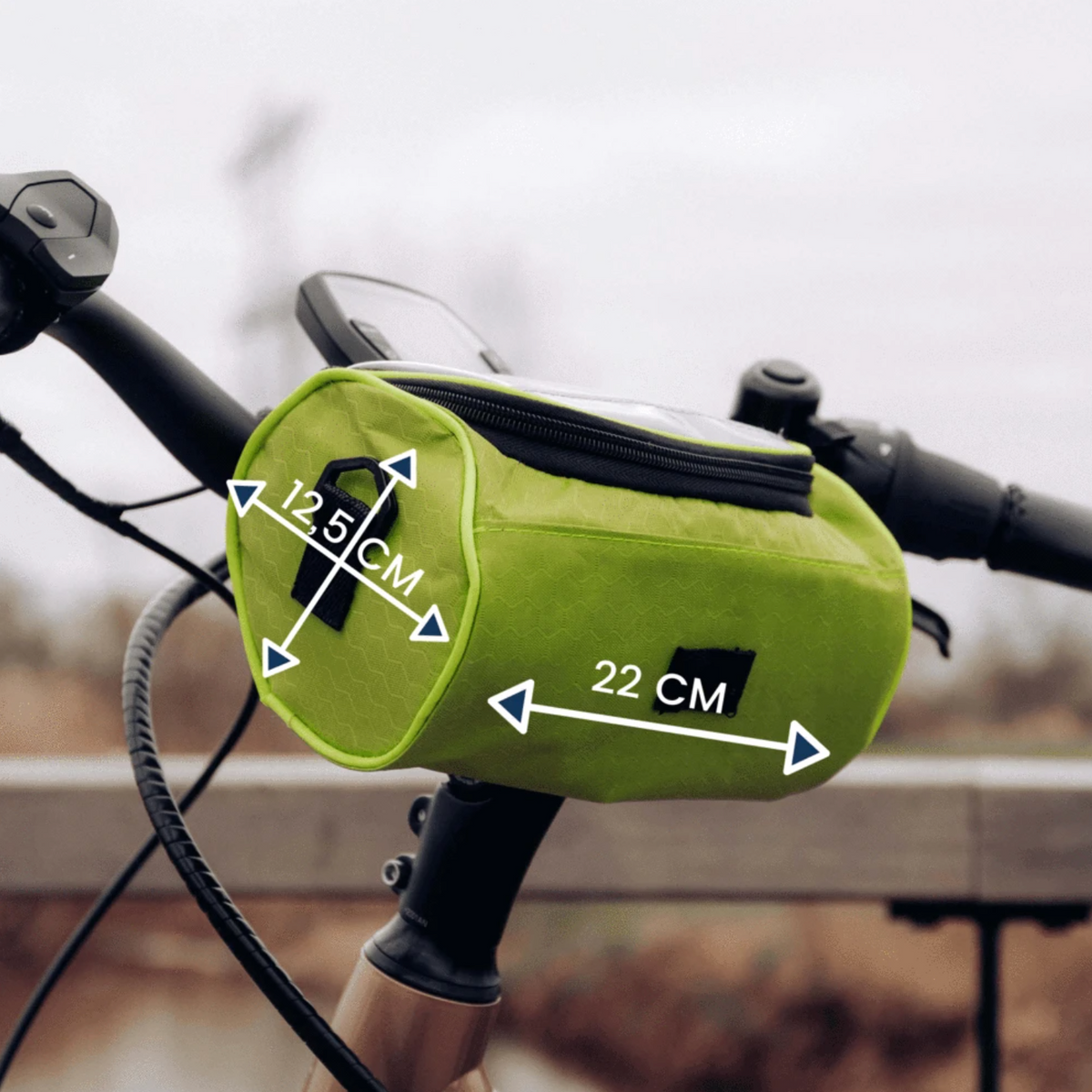 Fahrradtasche mit Touchscreen - Testsieger_grün_3