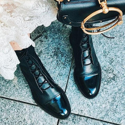 Gaboura klassische Vintage-Stiefel mit Absatz für Damen - hochwertig, stylish, warm & bequem_schwarz_7