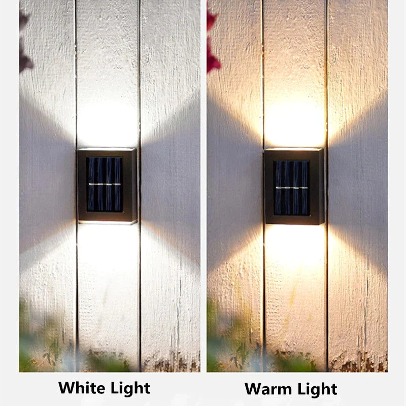 Kabellose LED Solar Wandleuchten Deluxe - Schaffen Sie Die Perfekte Atmosphäre In Ihrem Garten! - (1+1 GRATIS!)