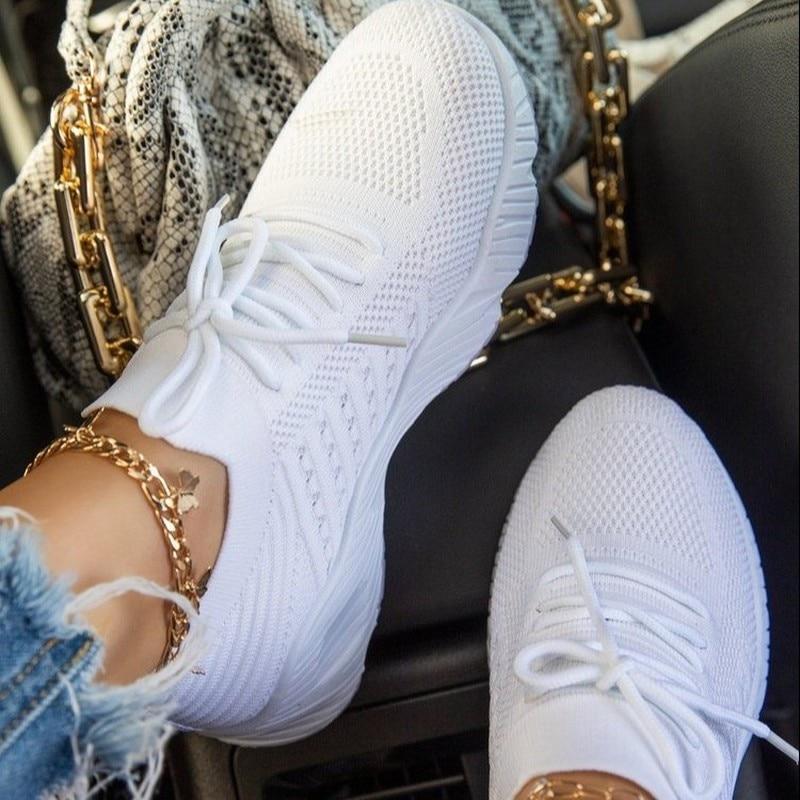 Orthopädische Damen-Sneakers - superleicht, rutschfest, atmungsaktiv weiß