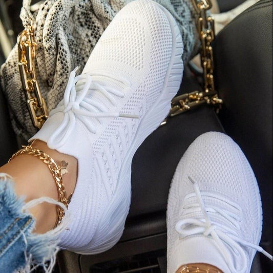 Orthopädische Damen-Sneakers - superleicht, rutschfest, atmungsaktiv weiß