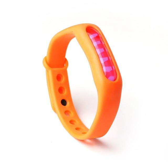 Mücken Abwehrband - Mückenschutz Armband  - Effektiver Schutz gegen Mücken - Unverzichtbares Zubehör für Camping und Wandern_orange