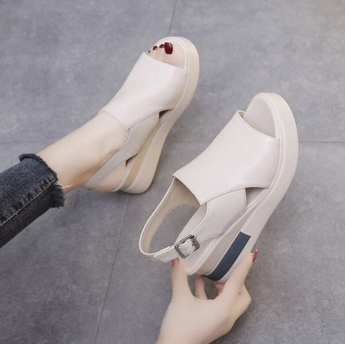 Orthopädische Sandalen "Ortolina" - korrigiert Haltung, elegant & komfortabel  - beige 11