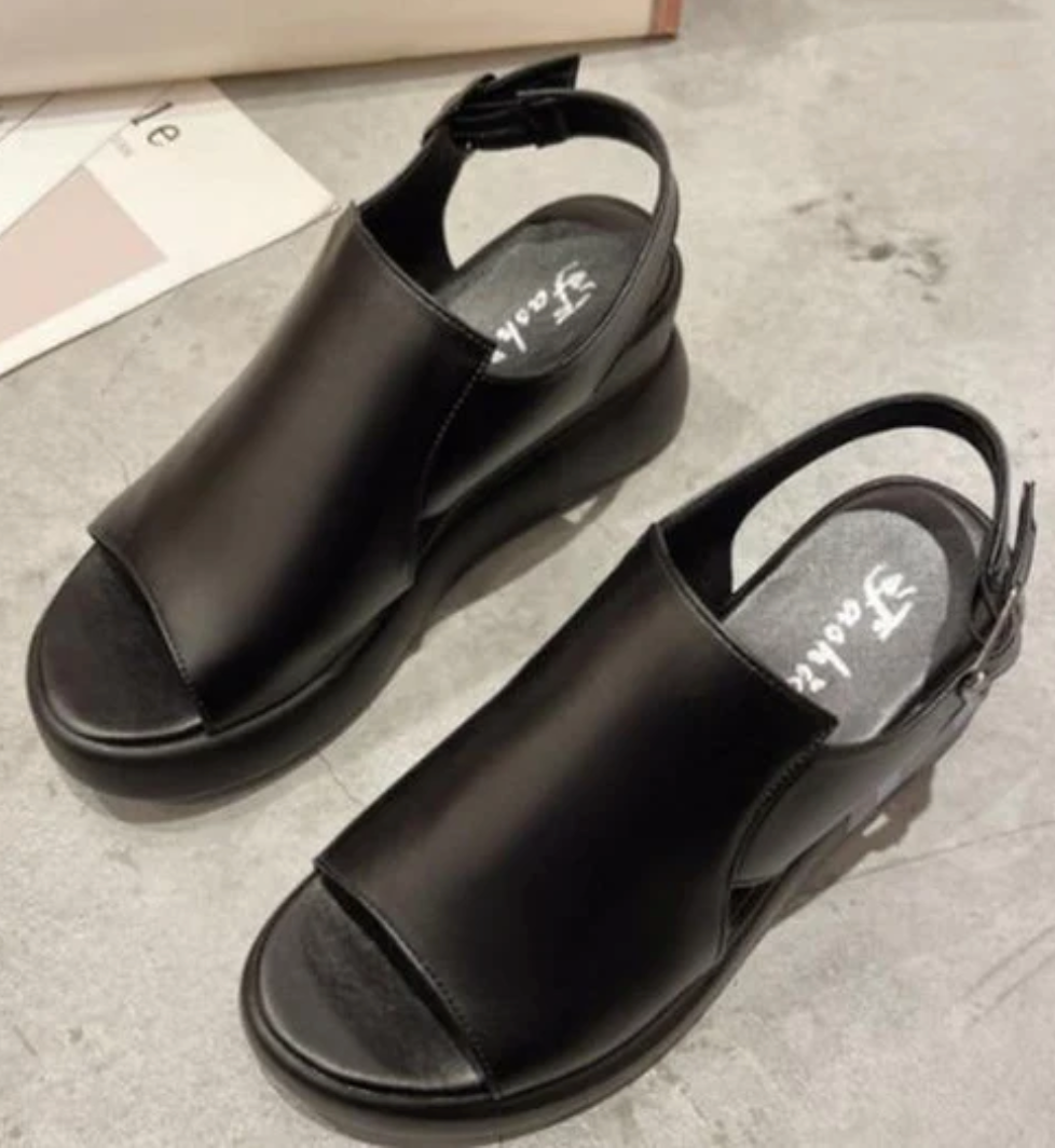 Orthopädische Sandalen "Ortolina" - korrigiert Haltung, elegant & komfortabel  - schwarz 16