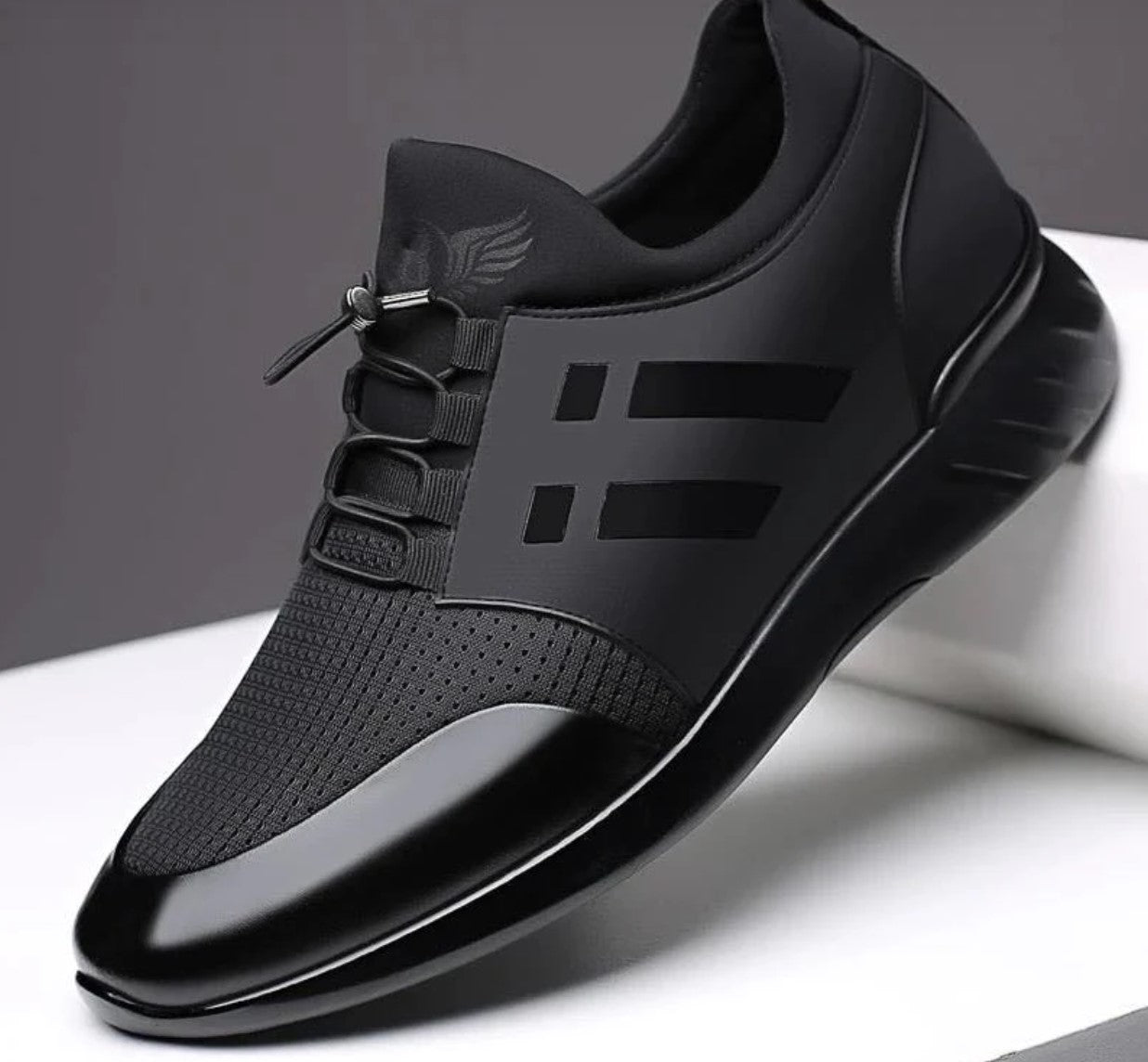 Kaufladen_Falken - Bequemer Premium Herrenschuh + schwarz