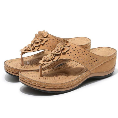 Orthopädische Retro-Sandalen für Damen - gleichmäßige Druckverteilung, leicht & bequem, Haltungskorrektur, braun + 3