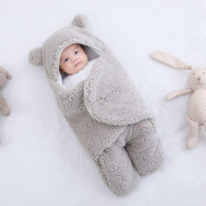 Baby-Einschlagdecke - kuschelige Puckdecke zum Einwickeln