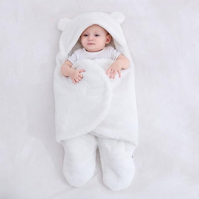 Baby-Einschlagdecke - kuschelige Puckdecke zum Einwickeln
