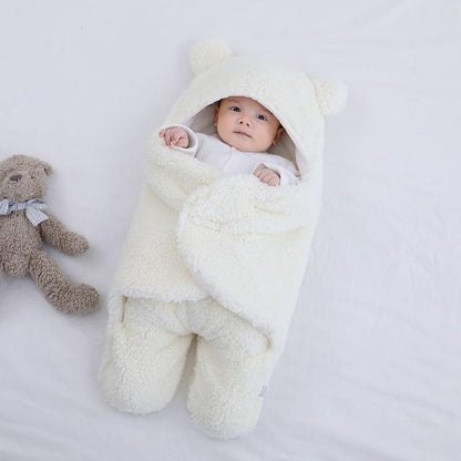 Baby-Einschlagdecke - kuschelige Puckdecke zum Einwickeln