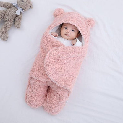 Baby-Einschlagdecke - kuschelige Puckdecke zum Einwickeln