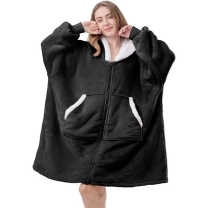 DER KUSCHELHOODIE - Warme Kapuzendecke als Pullover in Übergröße