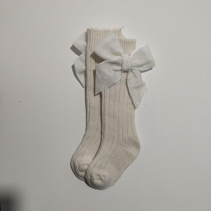 Baby-Kniestrümpfe mit Schleife / Socken für Babys & Kleinkinder - modisch & bequem, Brown / 1-3 Jahre