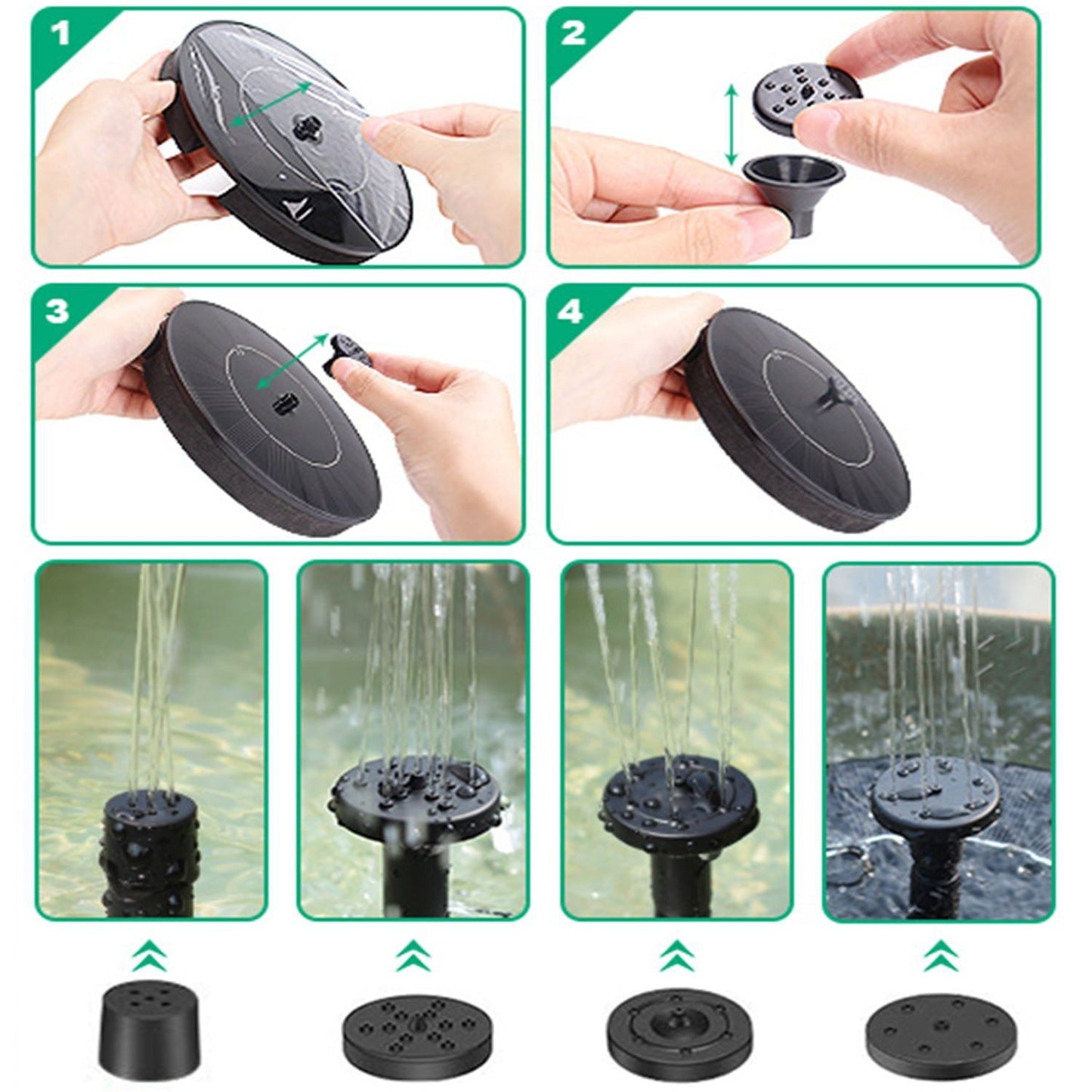 Solarbetriebenes Vogelbrunnen-Kit Mini Solar