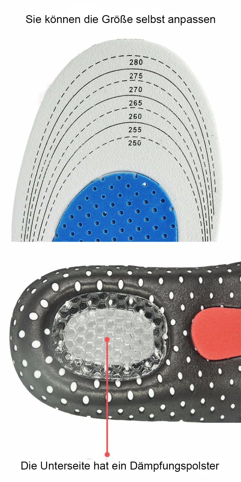 Orthopädische Komfort-Einlagen / Gel-Pad-Einlagesohlen - Lösung für Fuß-, Knie-, Hüft- & Rückenschmerzen  7