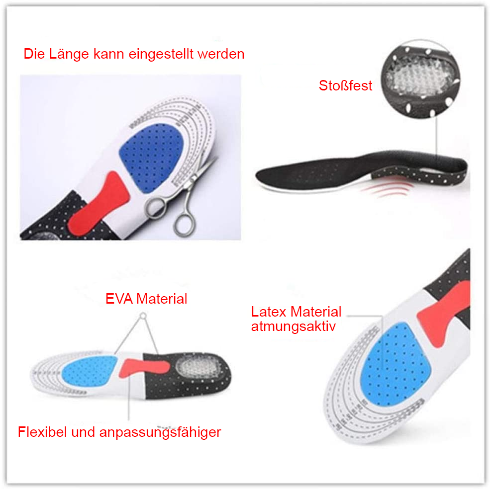 Orthopädische Komfort-Einlagen / Gel-Pad-Einlagesohlen - Lösung für Fuß-, Knie-, Hüft- & Rückenschmerzen  6