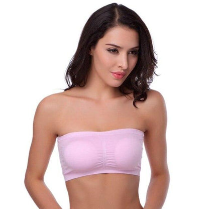 Nahtloses Bandeau / rutschfester BH_rosa